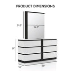 Conjira Modern 4-Piece White Wood Bedroom Storage Set by Furniture of America - image 3