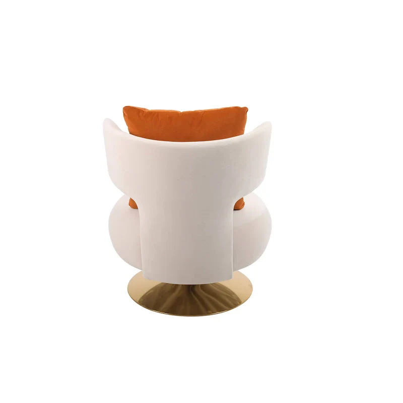 Round Barrel Chair with Fabric and Swivel Design - image 15