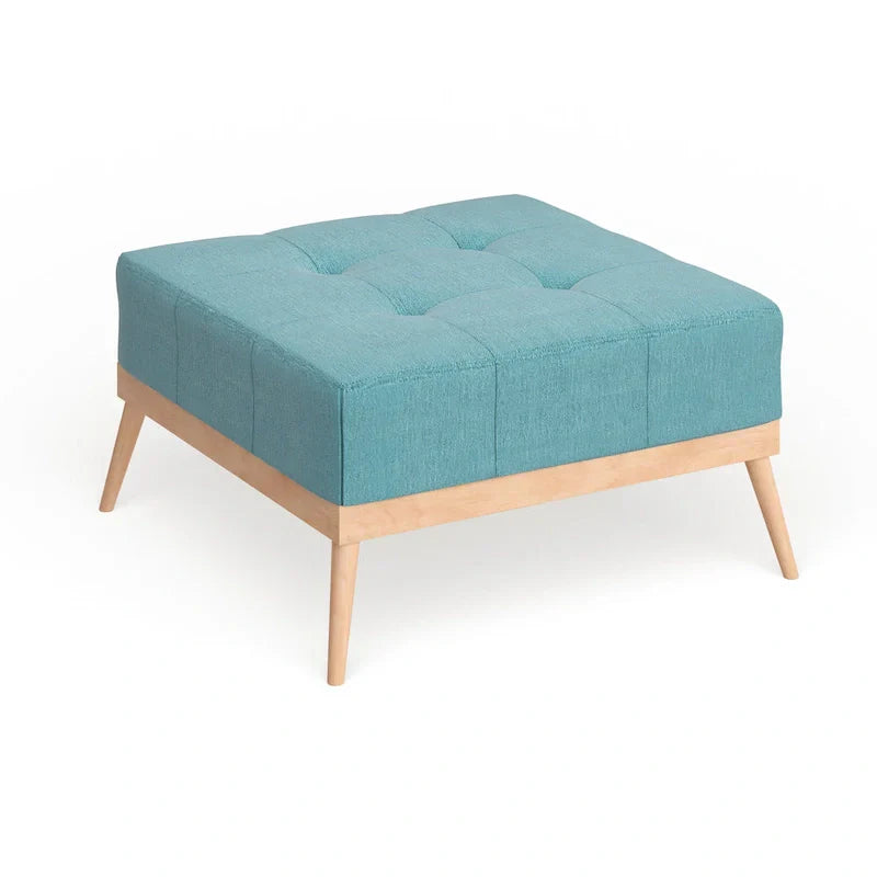 Christopher Knight Home Carson Lund Mid-Century Tufted Fabric Square Ottoman - image 8