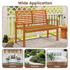 Tangkula Patio Garden Park Bench with Slatted Backrest & Seat - image 9