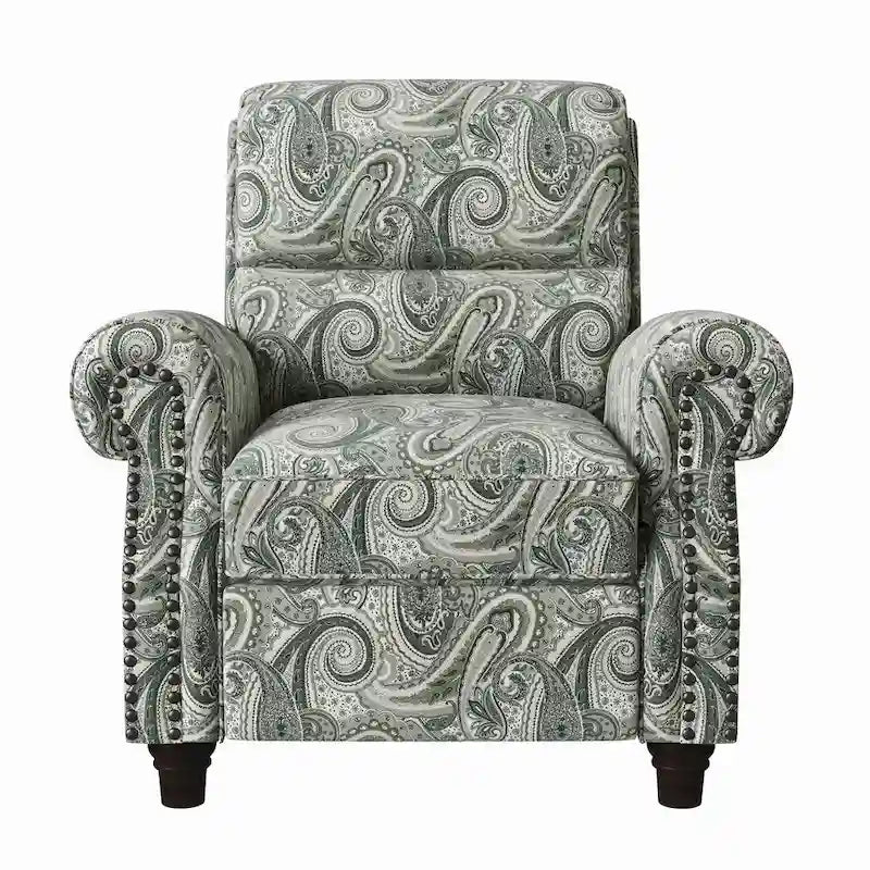 Push Back Recliner Chair with Padded Cushion and Solid Wood Legs - image 25
