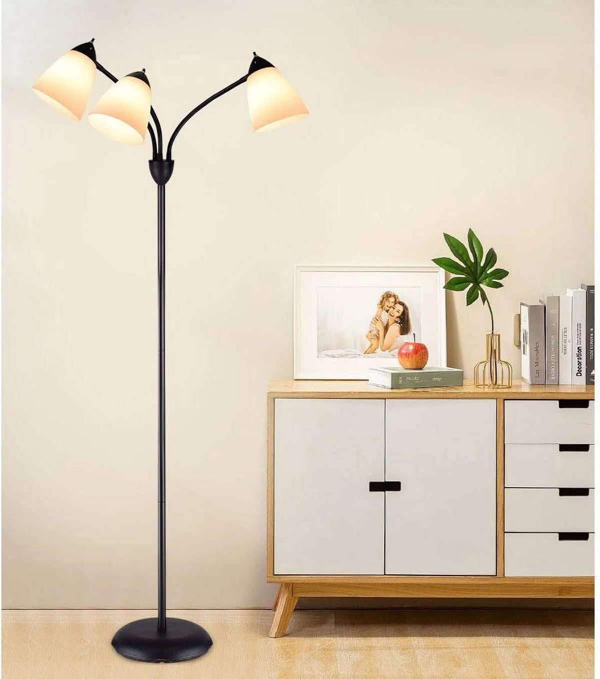DINGLILIGHTING Floor Lamp Tall for Room: Flexible Gooseneck Floor Lamps Standing for Bedroom Home Office - Modern Floor Lights 5 - Light - image 14