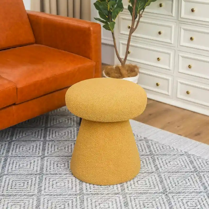 Adeco Large Soft Mushroom Ottoman - Versatile Foot Stool for Living Room and Bedroom - image 19