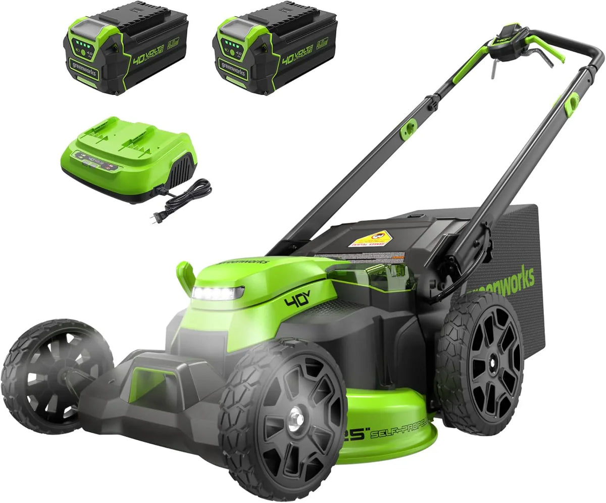 Greenworks 40V 16" Cordless Lawn Mower Ultra-Light Push Mower 4.0Ah Battery Charger - image 1