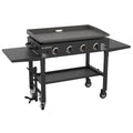 Blackstone 36 Inch Gas Griddle Cooking Station 4 Burner Flat Top Gas Grill Propane Fuelled Restaurant Grade Professional 36” Outdoor Griddle Station with Side Shelf (1554) - image 1