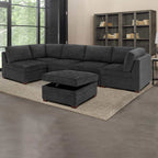 Thomasville Tisdale Fabric Sectional with Storage Ottoman - image 6