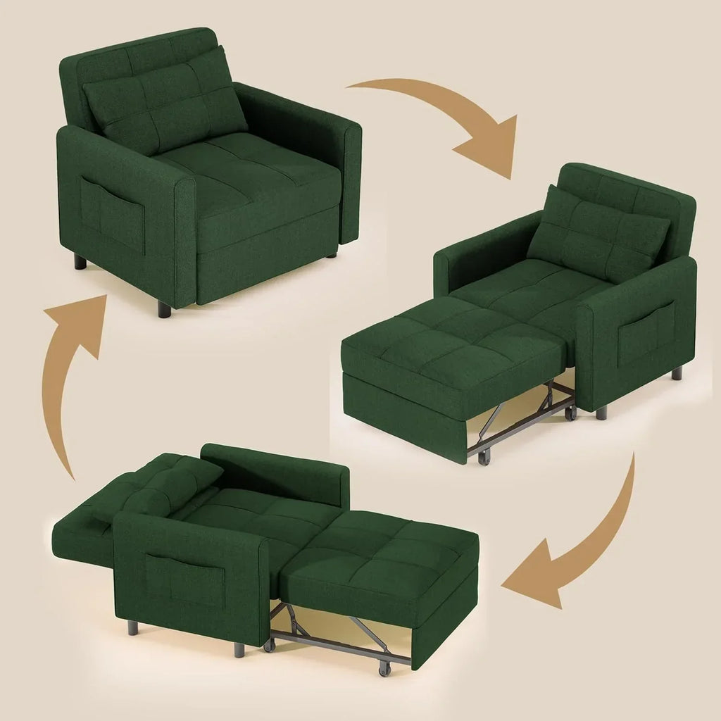 Sofa Bed Chair 3 in 1 Convertible Pullout Single Sleeper Chair Bed Spacious Multifunctional Sofa - image 29