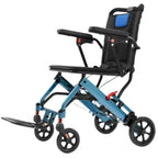 Ultra-Light Portable Folding Wheelchair, Travel-Friendly with Handbrake, 220 lbs Capacity, Ideal for Elderly & Children, 34.232.6 Unfolded Dimensions - image 1