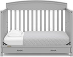 5-in-1 Convertible Baby Bed (with drawers, white) - Green Guardian Gold Certification, built-in baby bed storage drawer, convertible to toddler bed, day bed and full-size bed - image 4