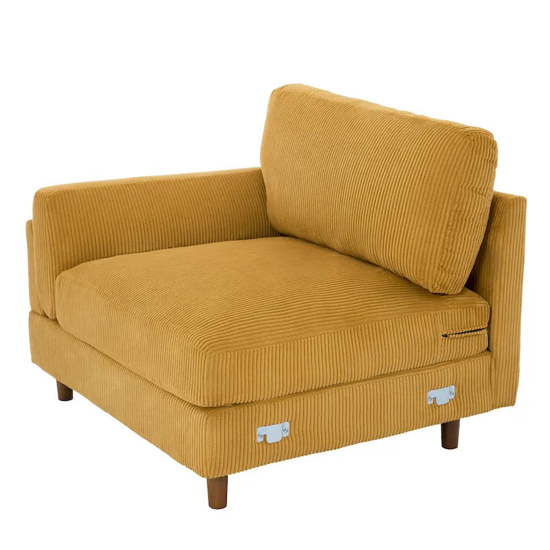90-Inch Oversized Corduroy Sofa for Living Room with Reversible Cushions - image 14