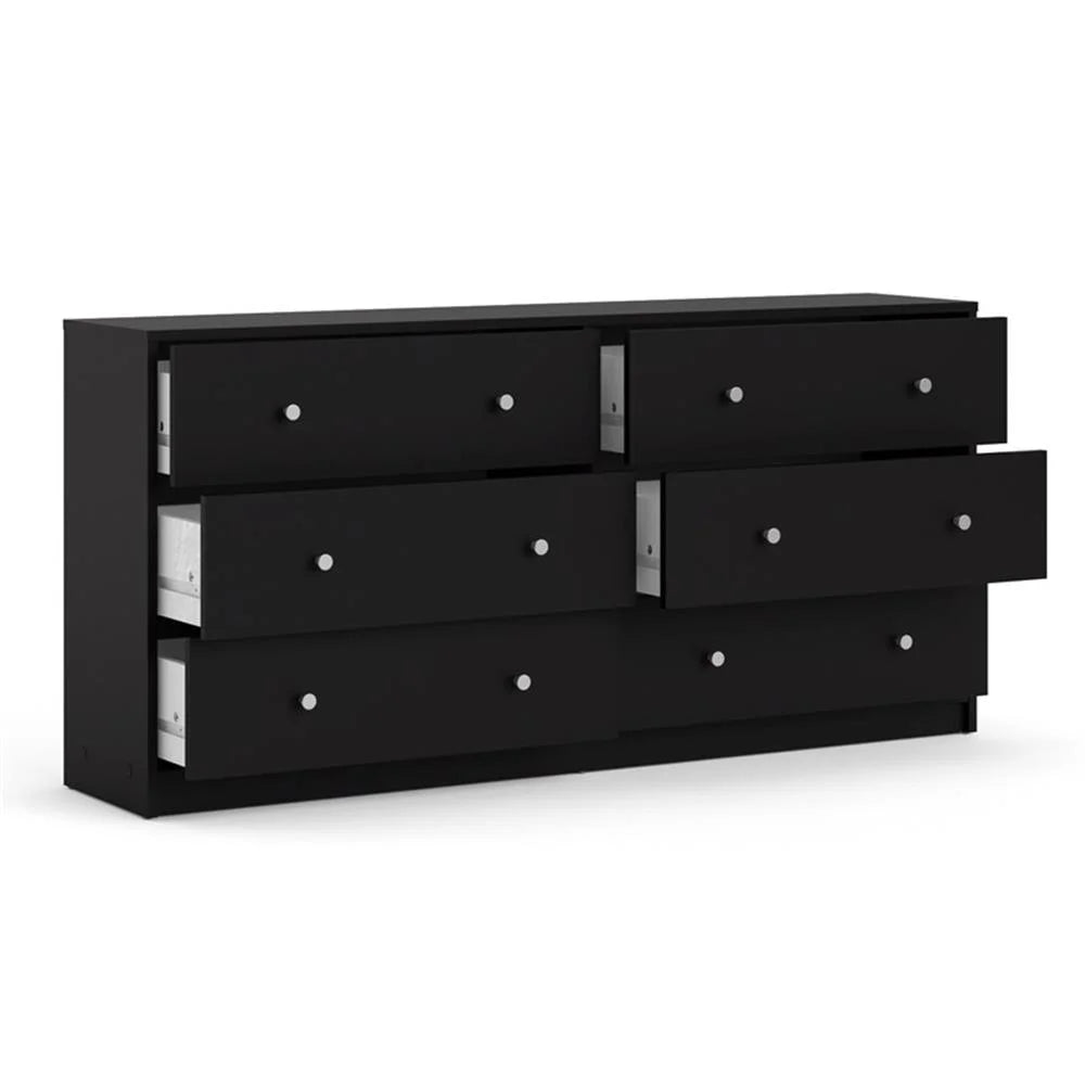 Pemberly Row 3PC Engineered Wood Dresser and Nightstands Bedroom Set in Black - image 7
