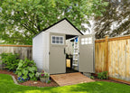 Rubbermaid Resin Outdoor Storage Shed With Floor Weather Resistant Gray Organization for Home - image 41
