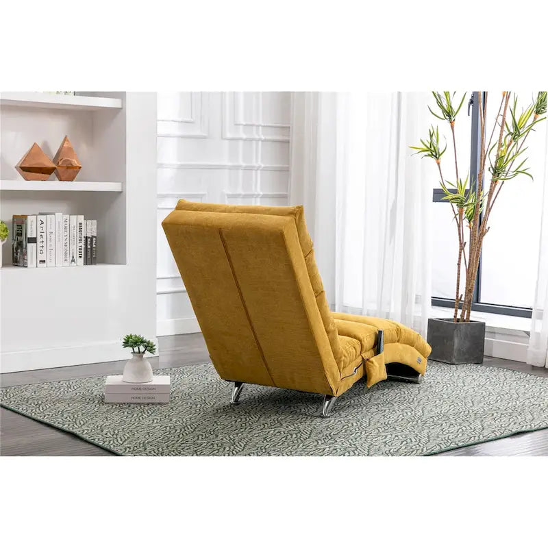 Linen Indoor Chaise Lounge Chair - Dimensions: 58.27" x 21.65" x 34.25" - image 7