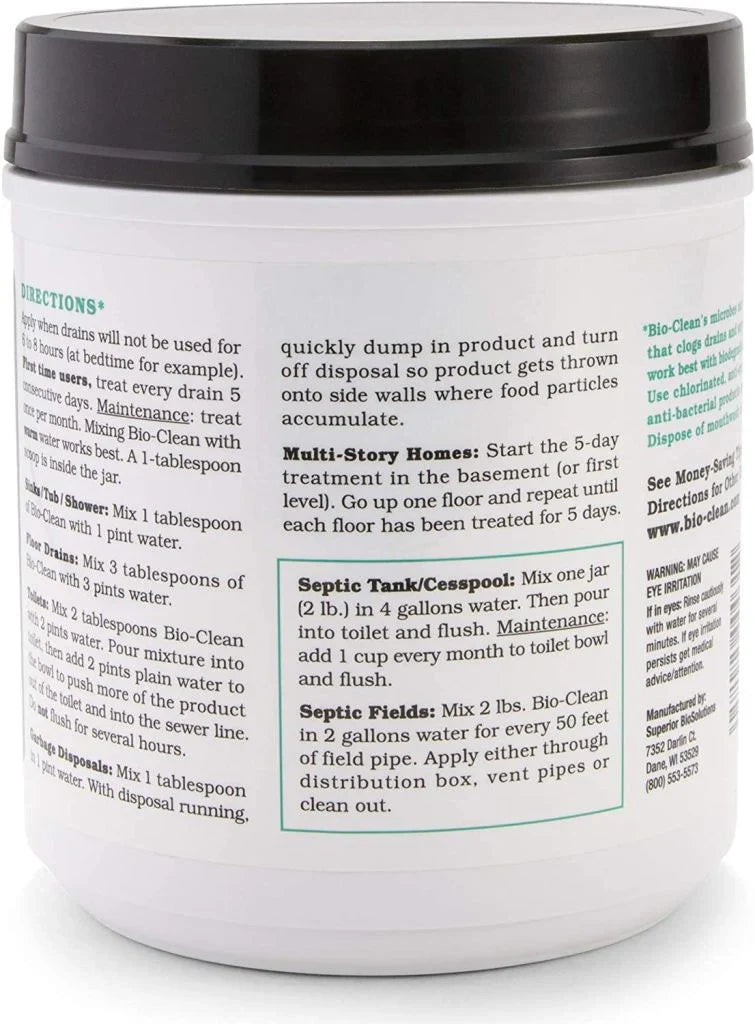 Bio-Clean natural drain cleaner, suitable for septic tanks and grease traps, environmentally friendly - image 2