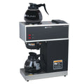 12-Cup Pourover Coffee Maker, Black, with Upper & Lower Warmers, 2 Glass Decanters, Commercial Use - image 1
