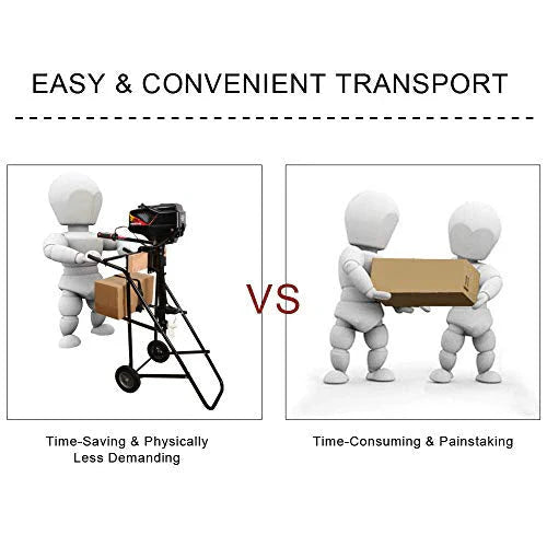 LEADALLWAY Boat Motor Stand, Heavy Duty Pro Outboard Engine Carrier Cart Dolly - image 3