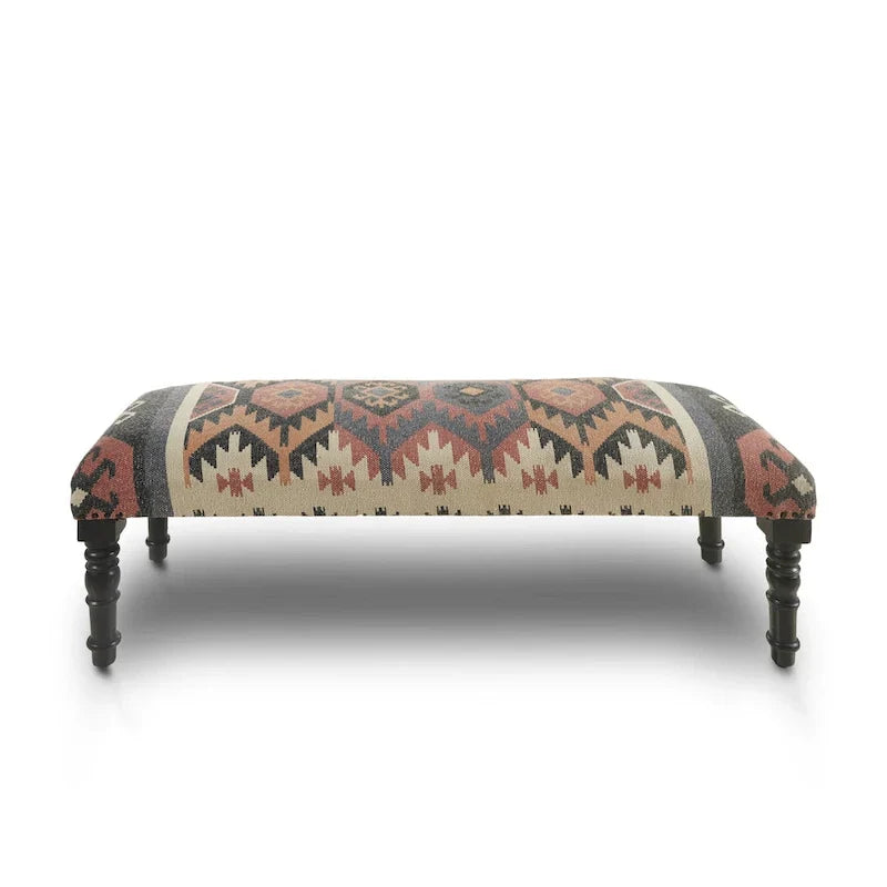 47-Inch Multicolored Southwestern Rectangular Bench - image 1