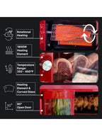 Brazilian Flame Churrasco? Gas Rotisserie Oven Grill Roaster with Auto Rotating Skewers for Rotisserie Chicken Brazilian Style BBQ and Churrasco Shawarma Machine Propane Grill - 2024 Series - image 7