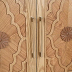 Large Floral Carved Storage Cabinet - Sideboard Buffet - image 13