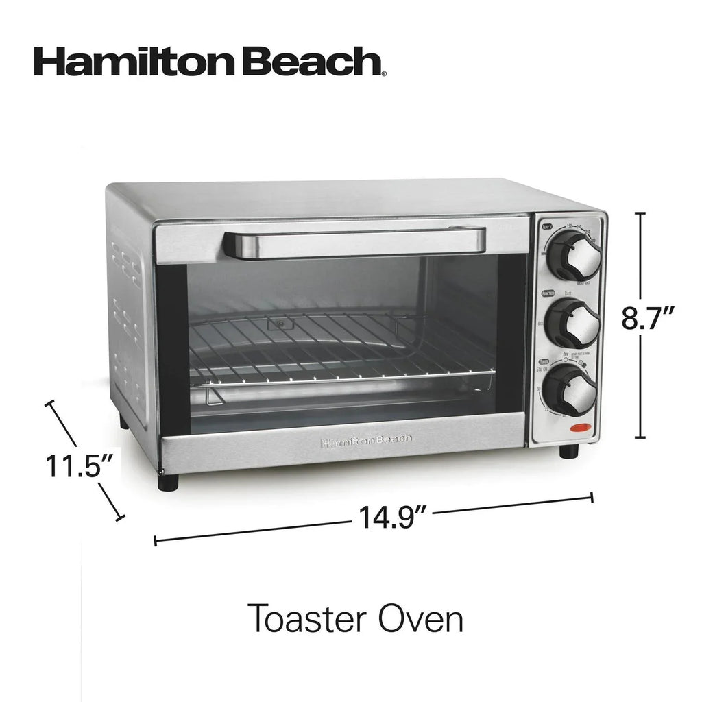 Hamilton Beach 4 Slice Stainless Steel Toaster Oven - image 8