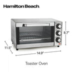 Hamilton Beach 4 Slice Stainless Steel Toaster Oven - image 8
