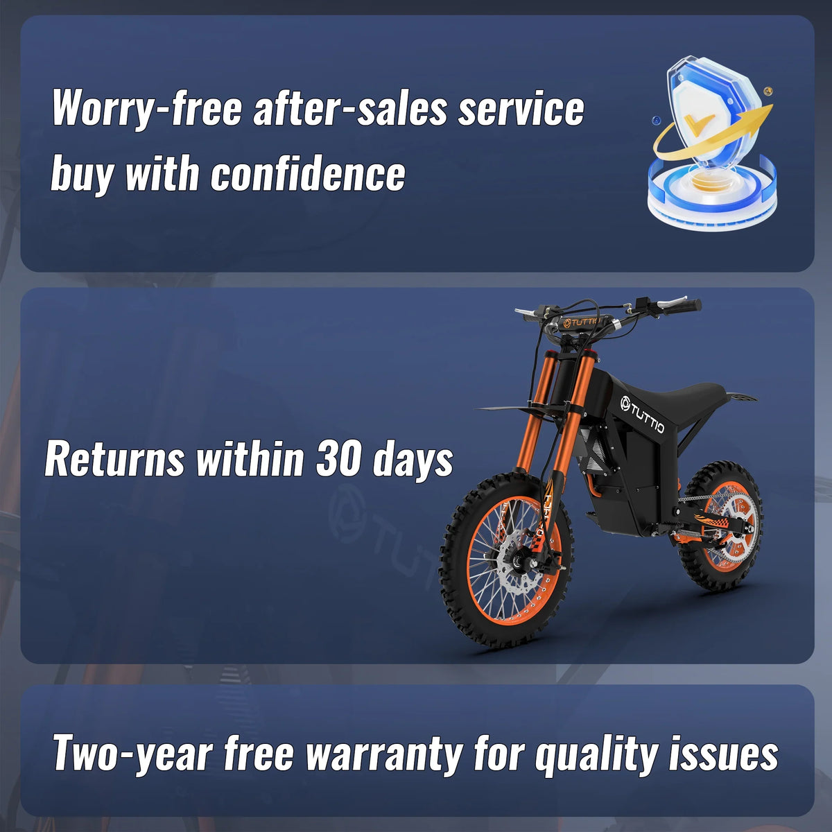 TUTTIO Soleil01 Adult Electric Dirt Bike (with Branded Helmet), 2000W, 48V 21Ah Battery, 37Mph Full Suspension Mountain E-Bike, 200Nm Torque All-Terrain Electric Motorcycle - image 6