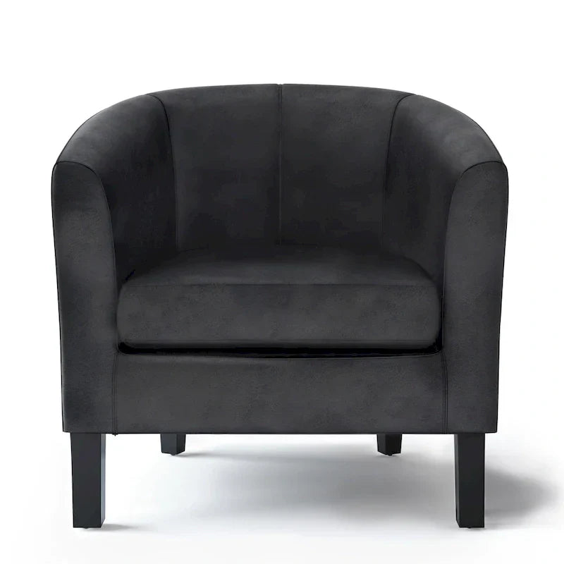 Modern Tub Accent Chair with Upholstered Seat and Wooden Legs - image 40