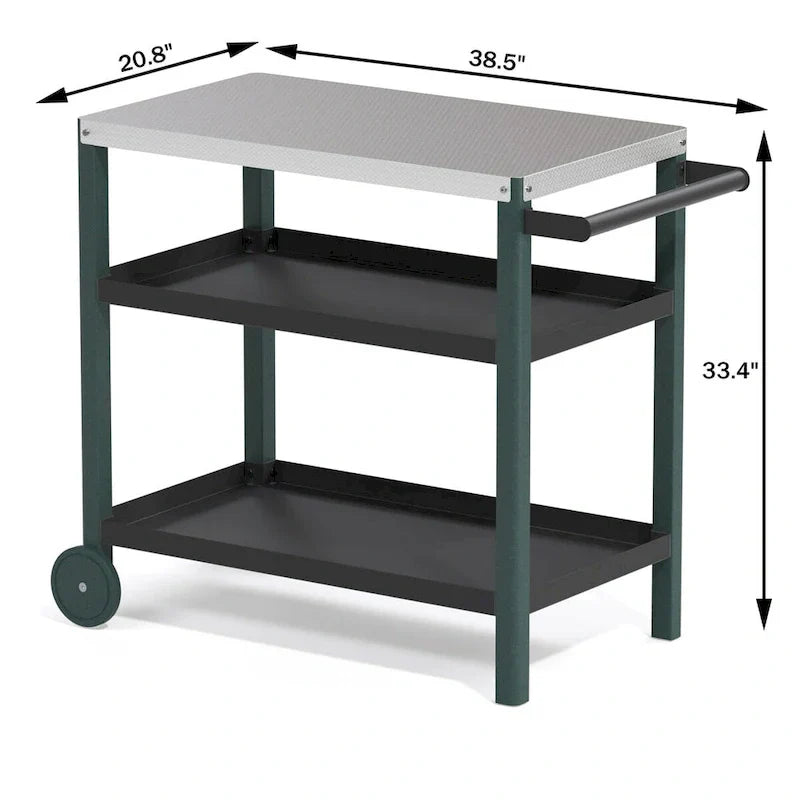 Portable Kitchen Island Grill Cart for Patios - image 34