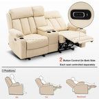 MCombo Faux Leather Electric Reclining Sofa with Heat and Massage - Models 6095/6075/6077 - image 20
