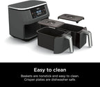 Ninja Foodi 10QT 6-in-1 DualZone Smart XL Air Fryer, 2 Independent 5QT Baskets, Smart Cook Thermometer, Match Cook, Smart Finish, Air Fry, Roast, Bake, Dehydrate, Reheat, Grey, DZ550 - image 43