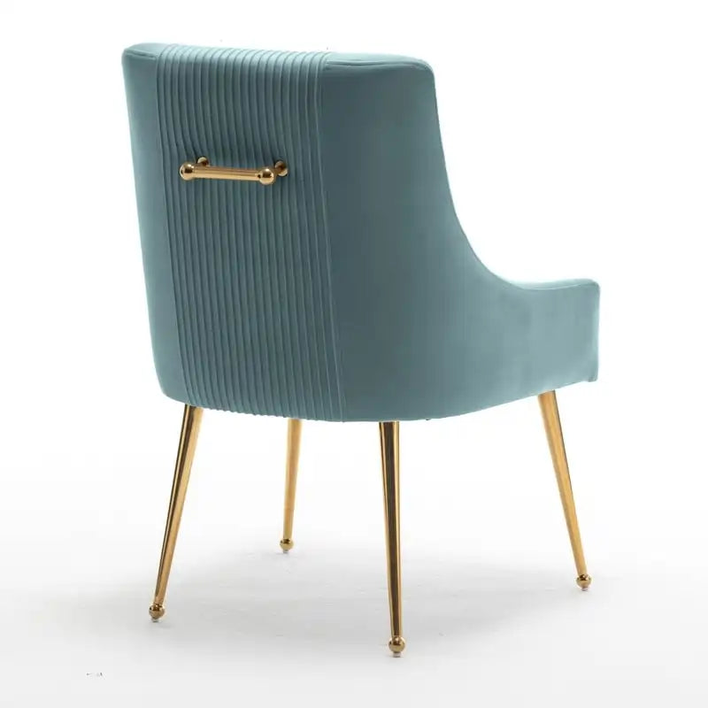 SEYNAR Set of 6 Modern Glam Boucle Velvet Dining or Vanity Chairs with Rear Handle - image 16