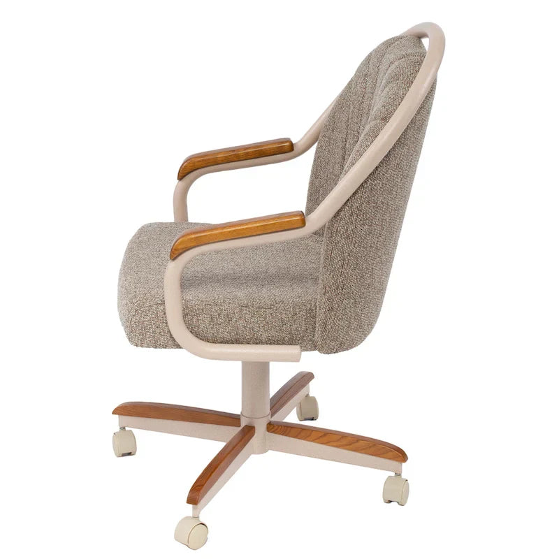 Casual Dining Cushion Swivel-and-Tilt Rolling Caster Chair - image 6