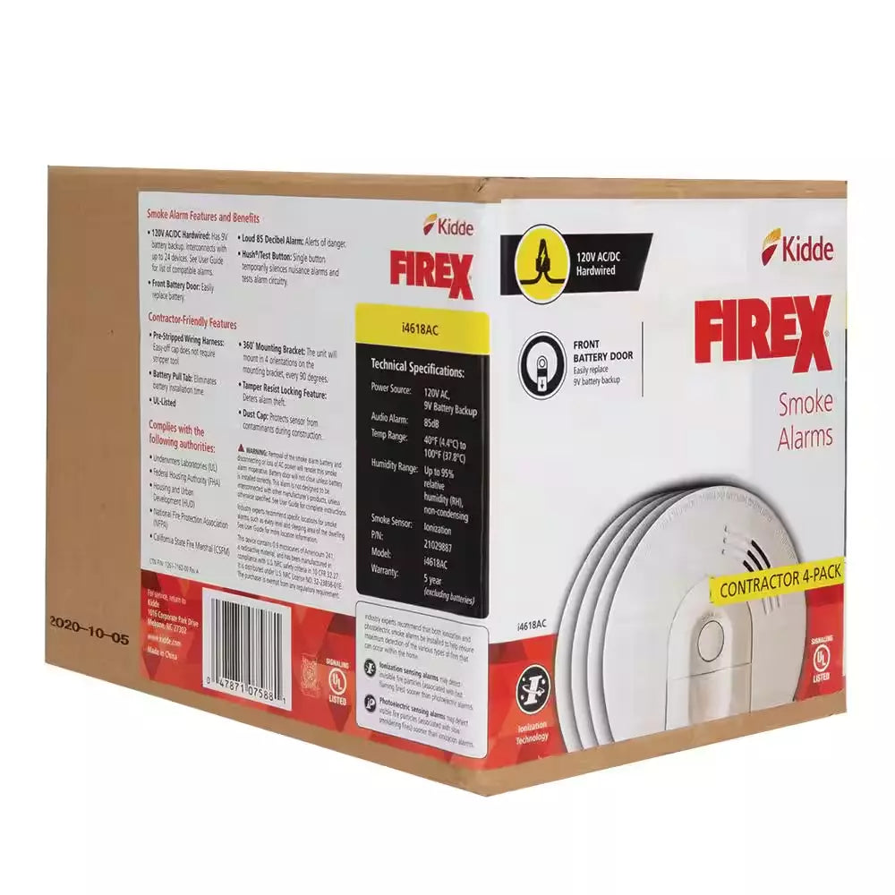 Firex 4-Pack Hardwired Smoke Detector - image 6