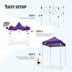 EAGLE PEAK 5x5 Pop up Canopy Tent Instant Outdoor Canopy Easy Set - up Straight Leg Folding Shelter（blue） - image 43