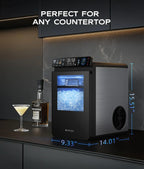 Nugget Ice Maker Countertop, Smart Pebble Ice Machine with APP Control, 44 lbs/24H Soft Pellet Chewable Ice with Self-Cleaning, Stainless Steel. - image 2