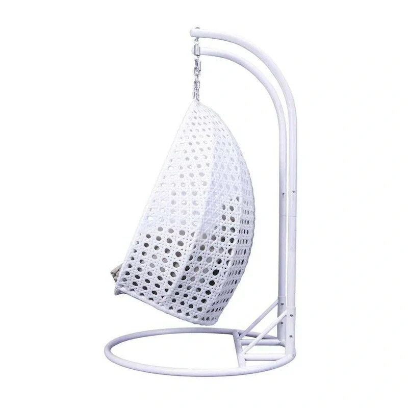 LeisureMod 2 Person Hanging Egg Chair with Stand - Outdoor/Indoor Rattan Wicker Patio Swing Hammock Lounger with Cushions - image 35