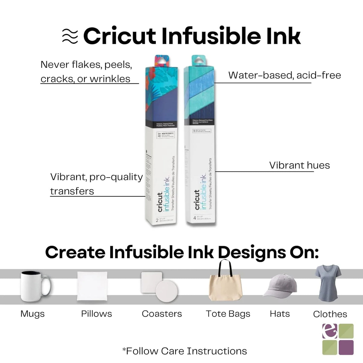 9x9 with Infusible Ink Sheets & Pens, Coasters and 20x16 Heat Mat Bundle - Beginner DIY Project Kit for Home Decor Projects and Custom Apparel, Iron Pressing - image 22