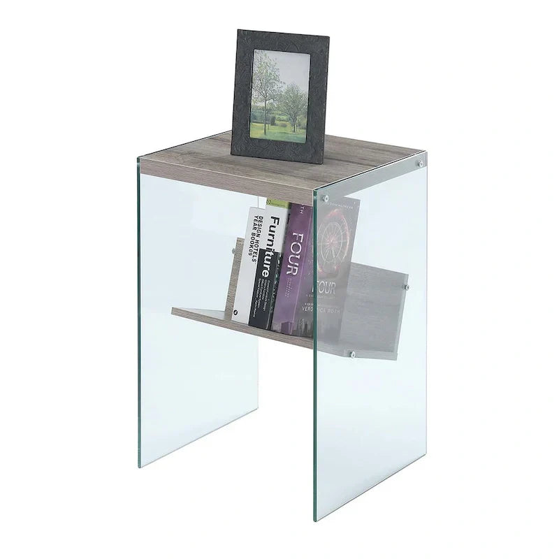 SoHo Glass End Table with Shelf by Convenience Concepts - image 15