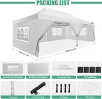 COBIZI 10x20 Heavy Duty Pop up Canopy Tent with 6 sidewalls Easy Up Commercial Outdoor Canopy Wedding Party Tents for Parties All Season Wind & Waterproof Gazebo with Roller Bag,Black(Frame Thickened) - image 167