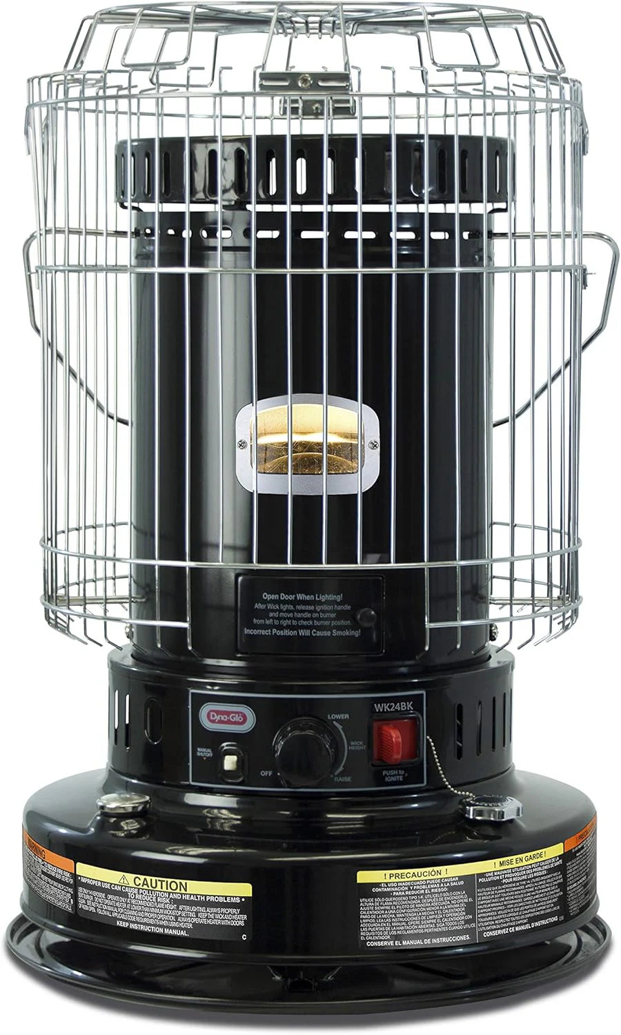 Dyna-Glo WK24BK 23,000 BTU Indoor Kerosene Heater, No Electricity Needed, Black - image 1