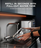 Nugget Ice Maker Countertop, Smart Pebble Ice Machine with APP Control, 44 lbs/24H Soft Pellet Chewable Ice with Self-Cleaning, Stainless Steel. - image 5
