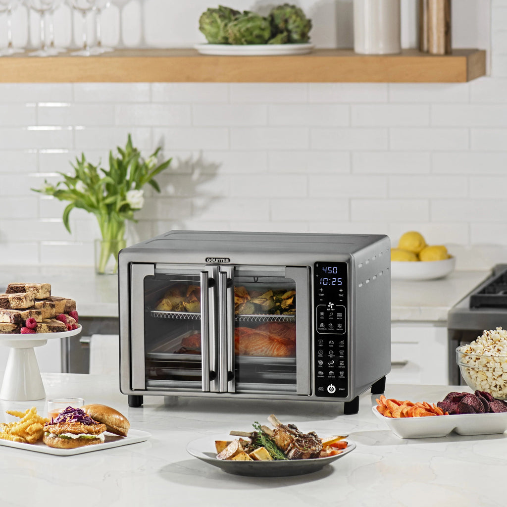 New Gourmia 6-Slice Digital Toaster Oven Air Fryer with 19 One-Touch Presets, Stainless Steel - image 2