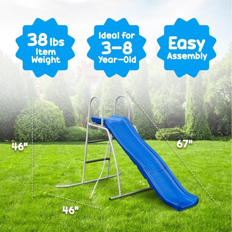 XDP Recreation 6 Foot Water Wave Slide with Built In Adjustable Sprinkler, Freestanding with Ground Pad and Hose Extension for Lawn Fun, Ages 3 to 8 - image 14