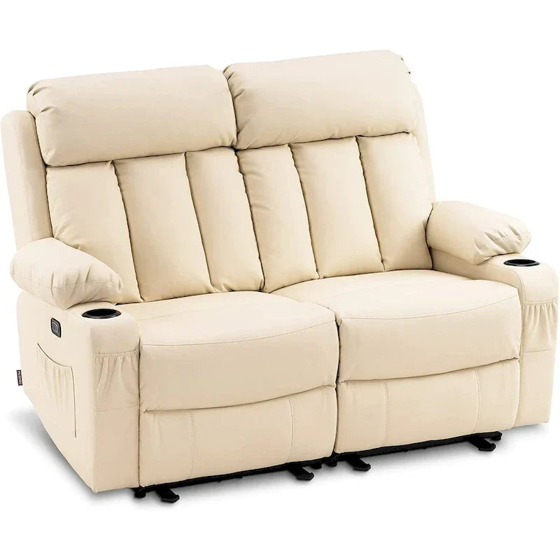 MCombo Faux Leather Electric Reclining Sofa with Heat and Massage - Models 6095/6075/6077 - image 6