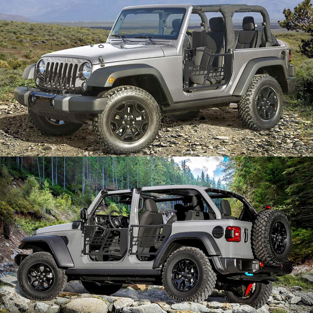 Off Road Safari Tubular Doors Compatible with 2018-2023 Wrangler JL 4 Door – Set of 4 Fat Tube Half Doors for Adventure - image 7