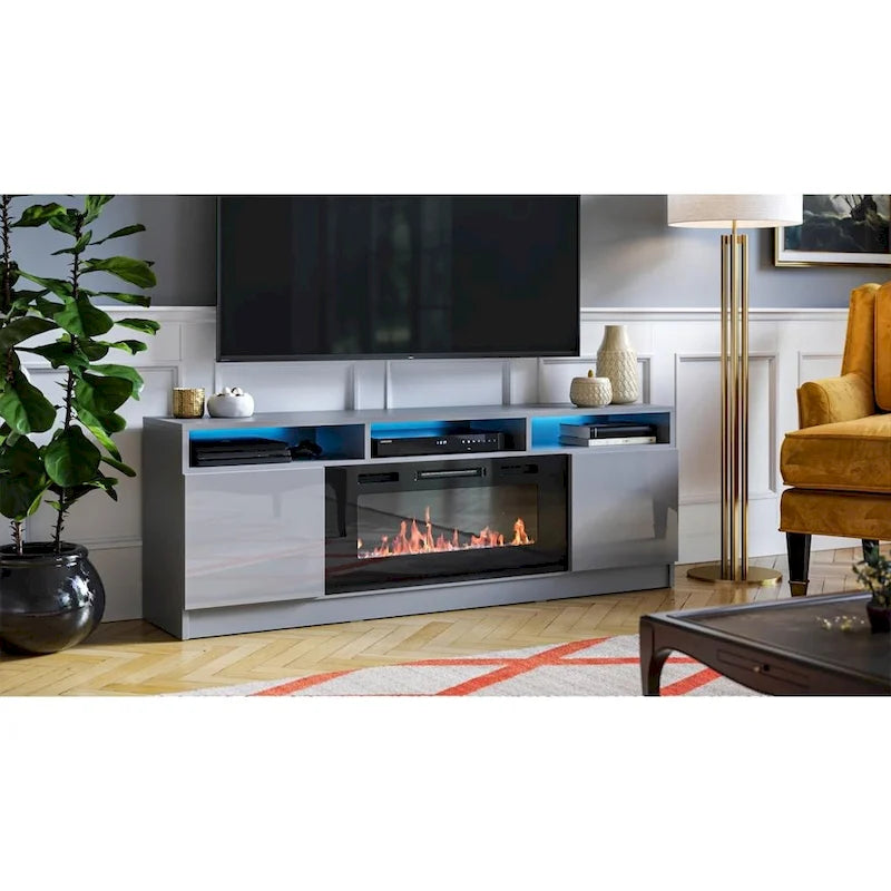 Modern 63-Inch TV Stand with Reno 05 Electric Fireplace - image 15