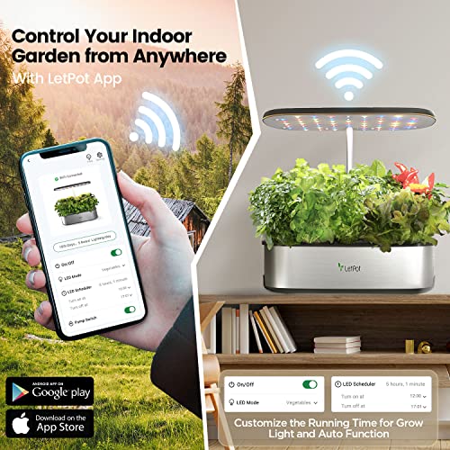 LetPot LPH-SE Hydroponics Growing System, 12 Pods Smart Herb Garden Kit Indoor - image 8