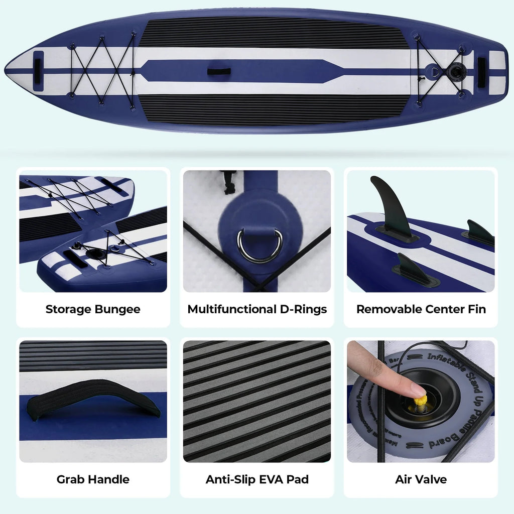 streakboard 11FT Inflatable Stand Up Paddle Board SUP Surfing Boards No Slip Deck, 6'' Thick with Backpack - image 4
