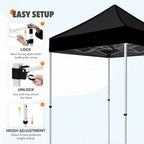EAGLE PEAK 5x5 Pop up Canopy Tent Instant Outdoor Canopy Easy Set - up Straight Leg Folding Shelter（blue） - image 71