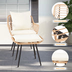 Ainfox 7 Pcs Outdoor Patio Furniture Sofa Set on Sale, Grey Rattan Grey Cushion - image 59